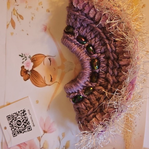 Handmade Balletcore Tutu Scrunchie Girls Purple Ballerina Bun accessory Upcycled - Picture 14 of 17